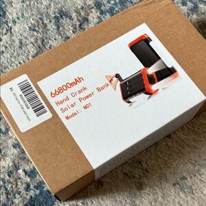 NWT Hand crank solar power bank